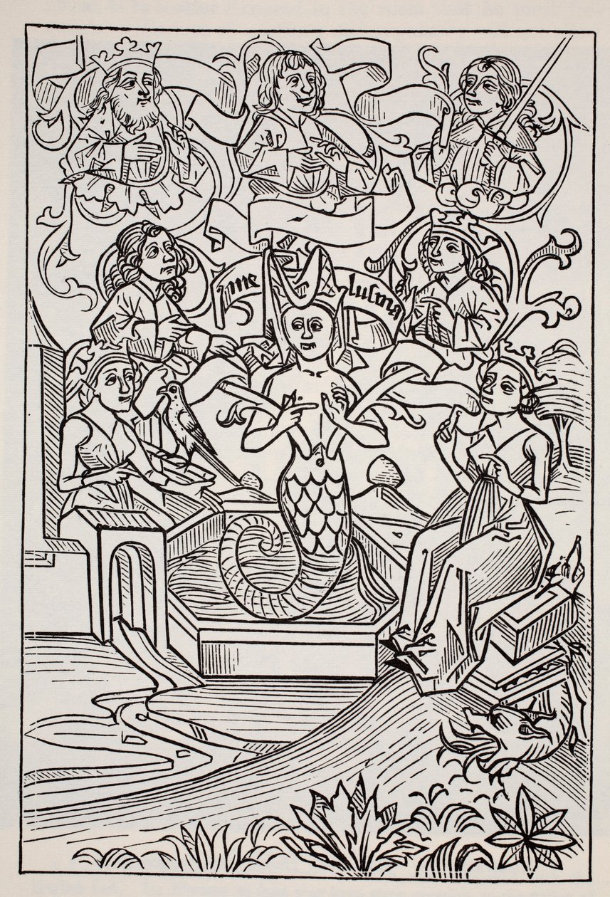 Hada Melusina, de La Guía Mundial de Gnomos, Hadas, Elfos y Otros Seres Pequeños por Thomas Keightley (1789-1872) Publicado 1880 de American School