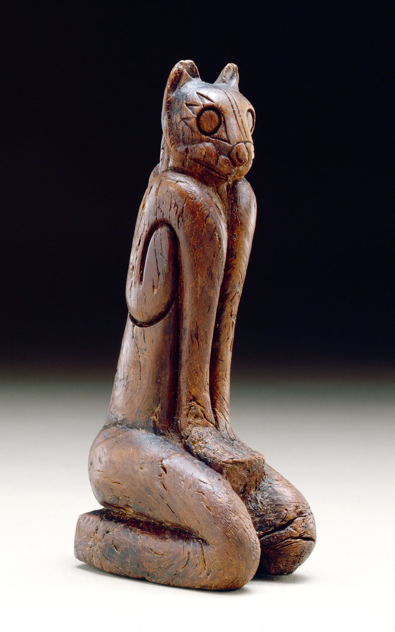 Figura felina, Calusa (madera) de American School