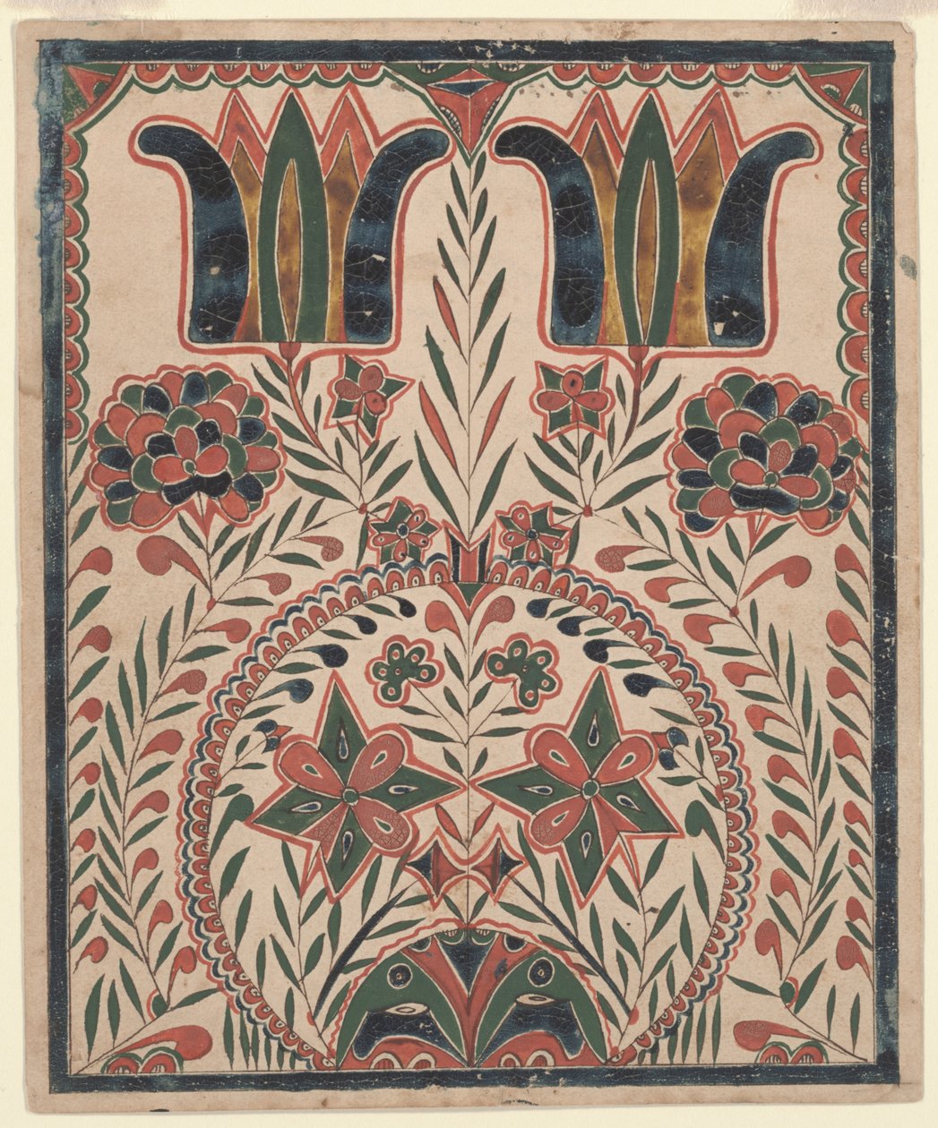Pintura Fraktur de American School