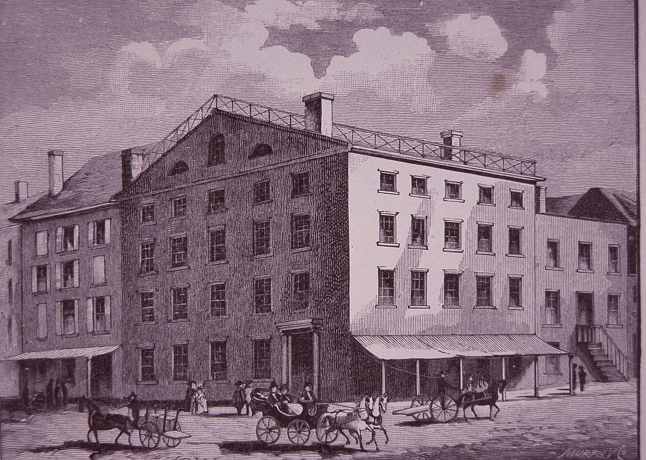 Fraunces Tavern, Ciudad de Nueva York (grabado) de American School