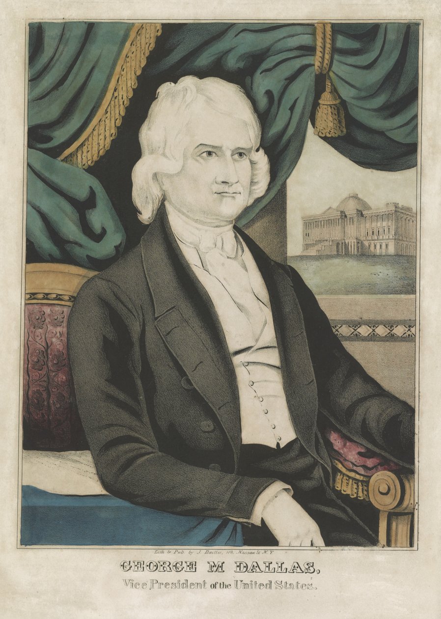 George M. Dallas, pub. 1844 (litografía en color) de American School