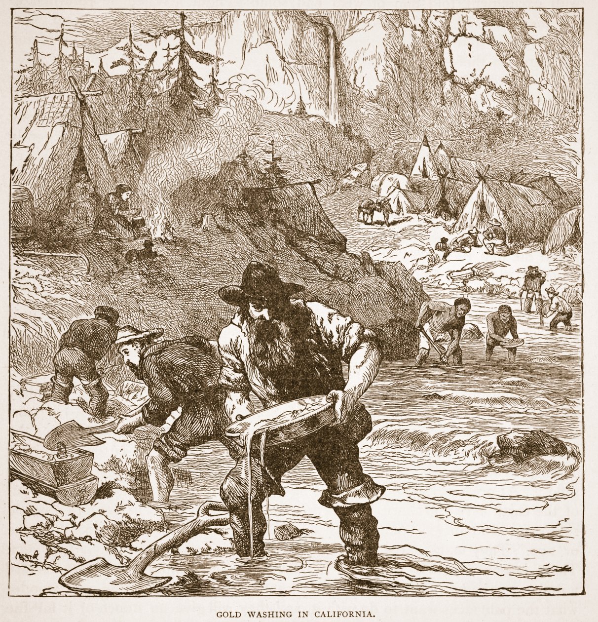 Lavado de oro en California, de un libro pub. 1896 de American School