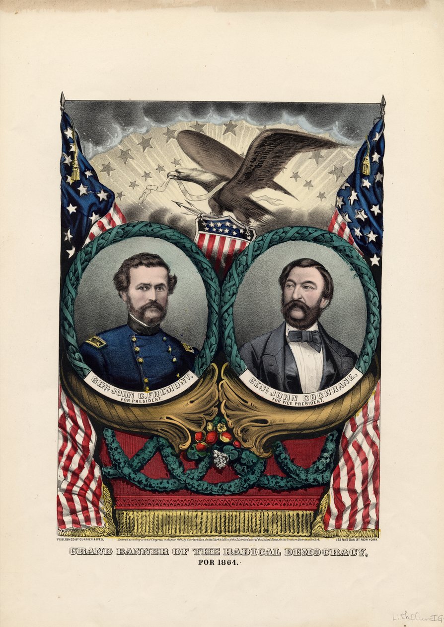 Gran estandarte de la democracia radical, para 1864 de American School