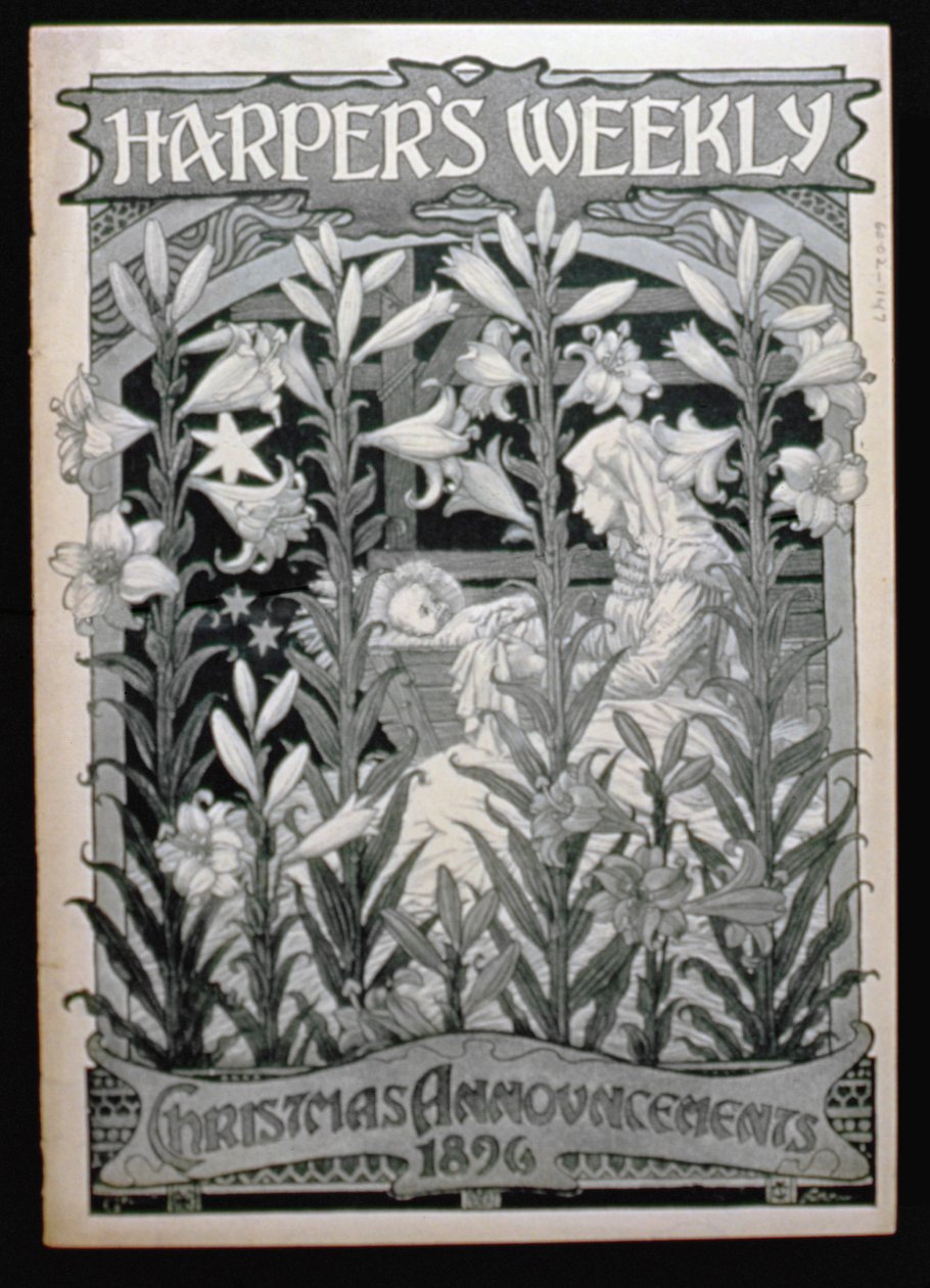 Anuncios de Navidad de Harpers Weekly, 1896 de American School