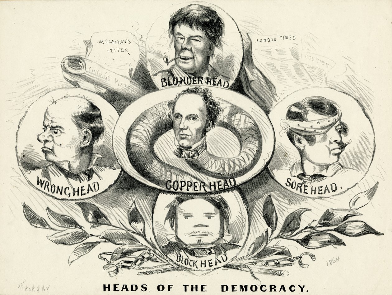 Cabezas de la democracia, 1864 de American School