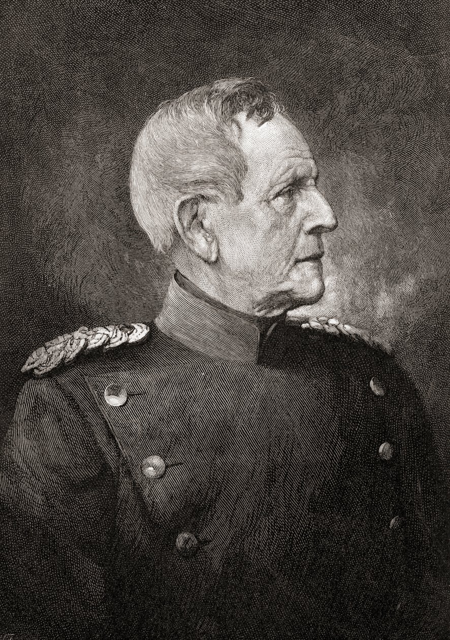 Helmuth Karl Bernhard Graf von Moltke el Viejo, de "The Century Illustrated Monthly Magazine", publicado en 1884 (grabado). de American School
