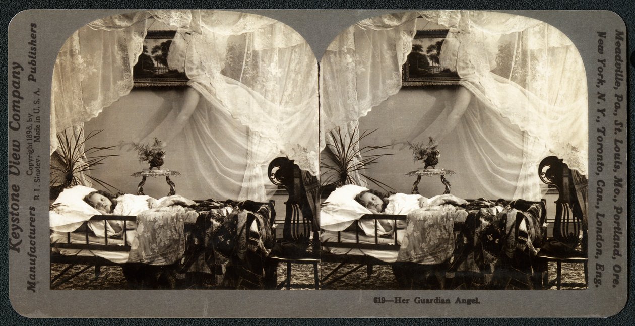 Su ángel guardián, c.1899 de American School