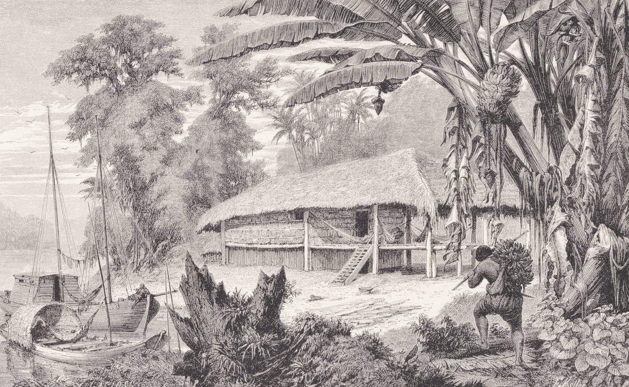 Casa de un rico recolector de caucho, de 
