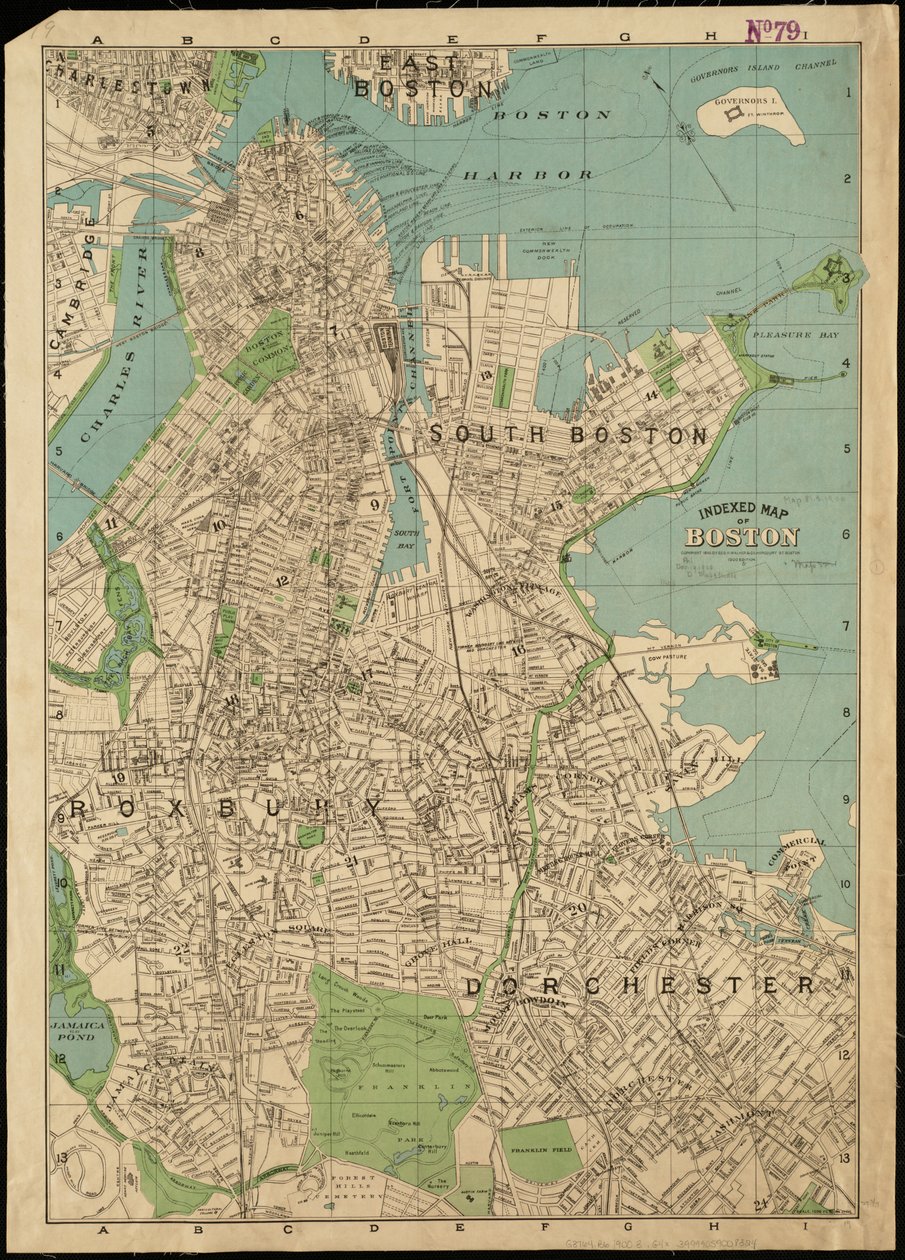 Mapa indexado de Boston de American School