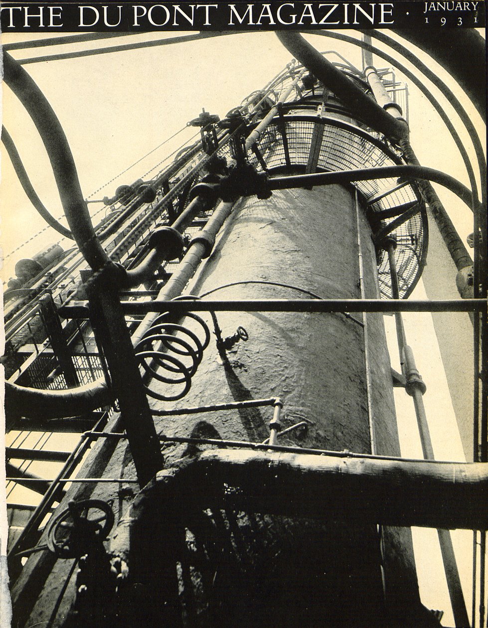 Planta industrial, portada de la revista DuPont, enero 1931 de American School