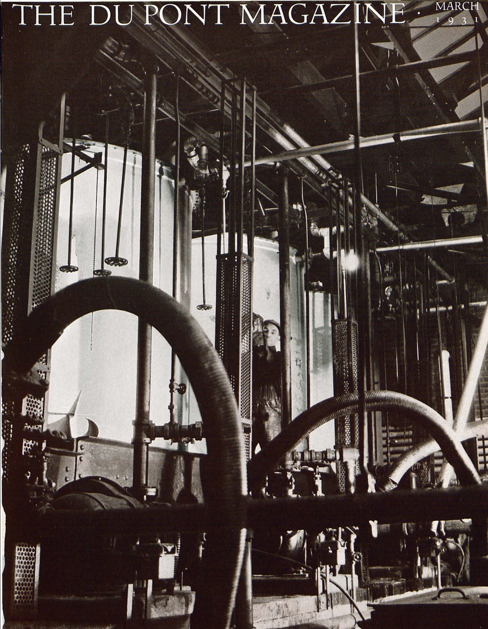 Planta industrial, portada de la revista DuPont, marzo 1931 de American School