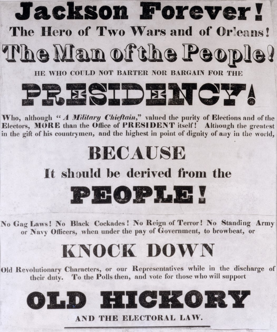 Jackson Forever, Póster de Campaña Presidencial de American School