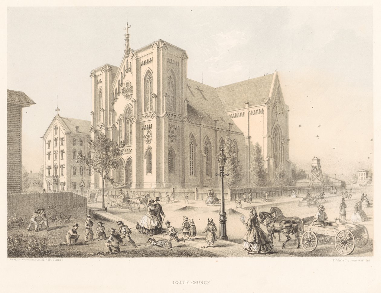 Iglesia Jesuita, Iglesia de la Sagrada Familia, Chicago 1866 de American School