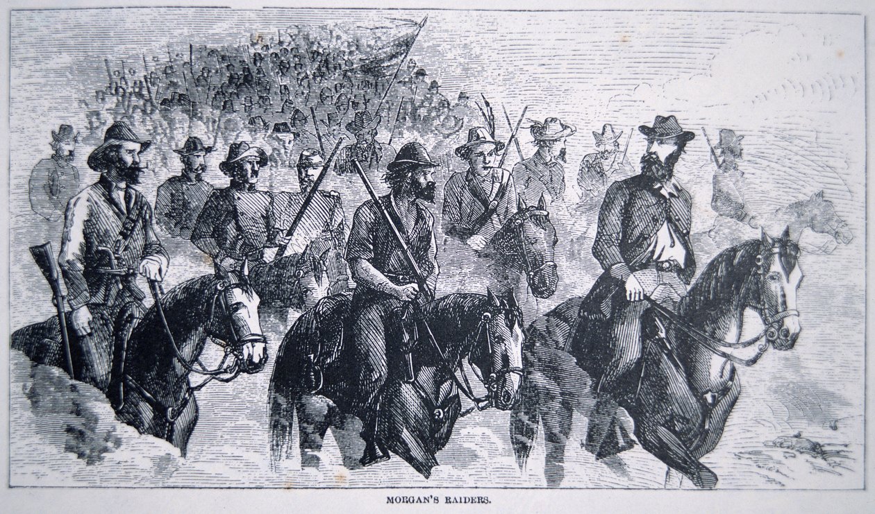 Los asaltantes de John Hunt Morgan (1825-64) de American School