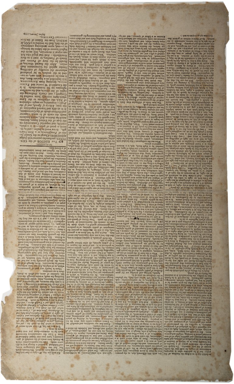 Libertad de Expresión y de Prensa, enero de 1799 de American School