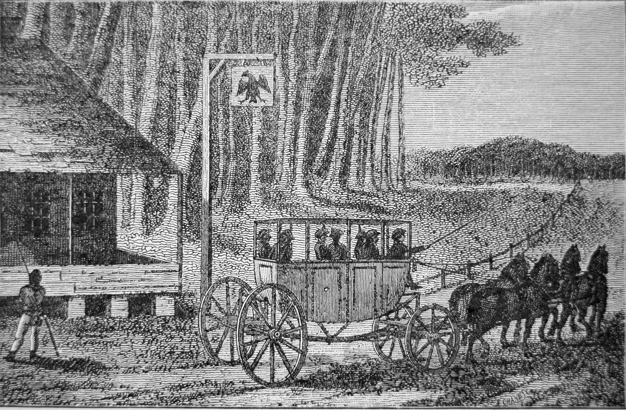 Coche de correos, ilustración de 