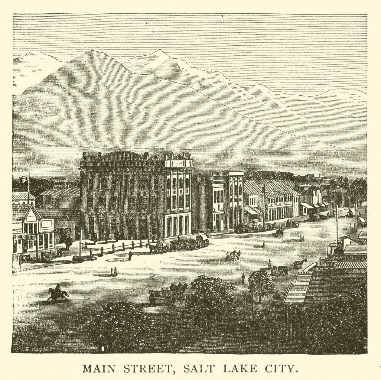 Main Street, Salt Lake City (grabado) de American School