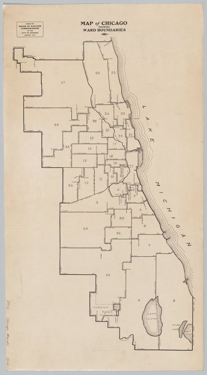 Mapa de Chicago mostrando los límites de los distritos de American School