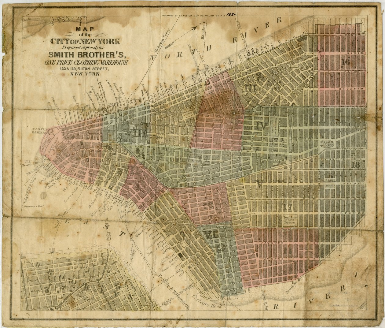 Mapa de la Ciudad de Nueva York: preparado expresamente para Smith Brother