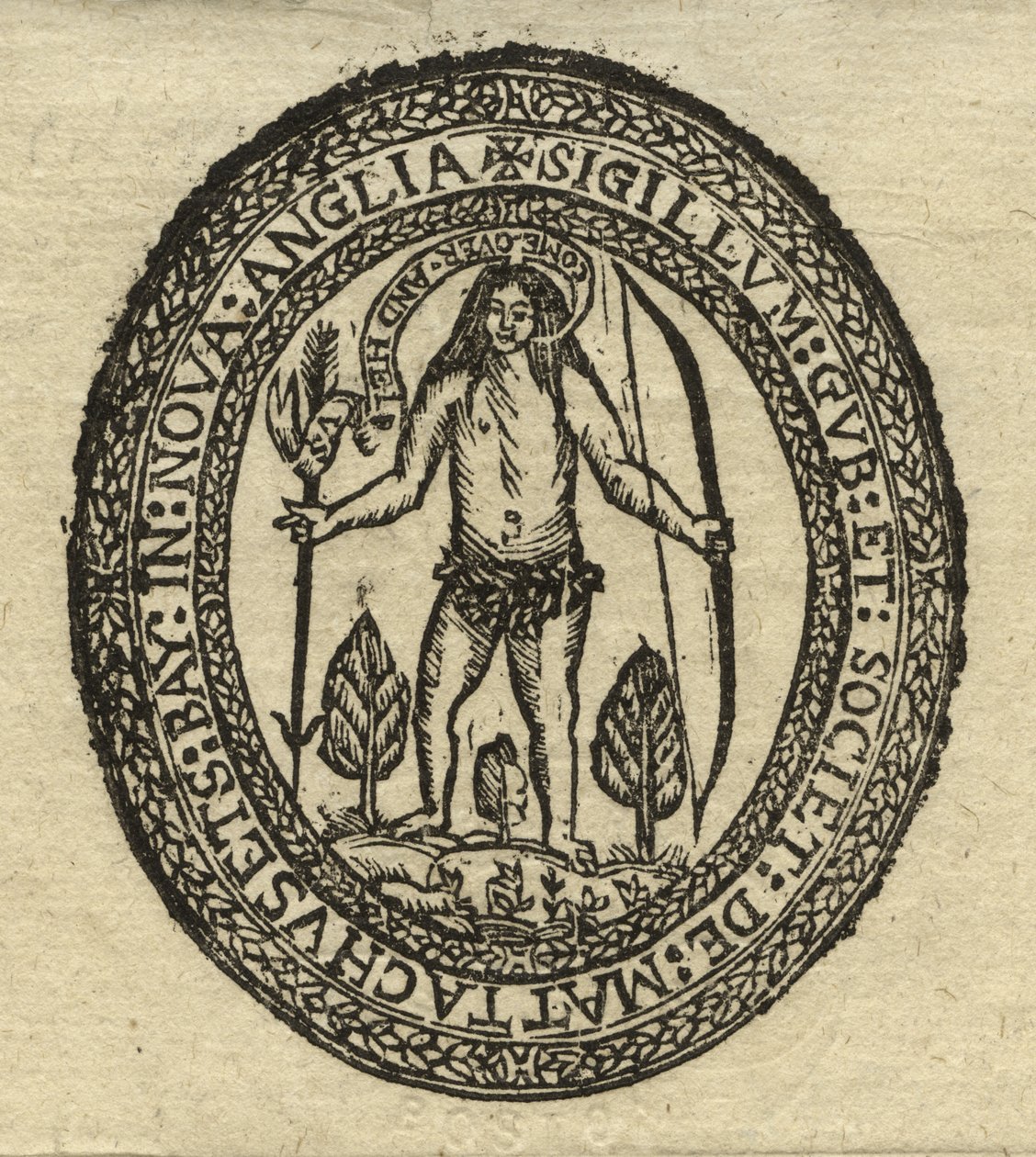 Sello de la Colonia de la Bahía de Massachusetts de American School