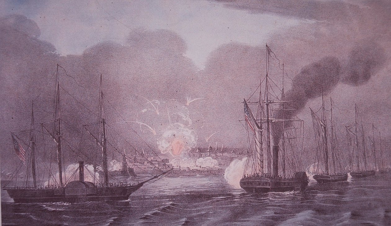 Guerra Mexicano-Estadounidense (1846-48), la marina de EE.UU. bombardea Veracruz de American School