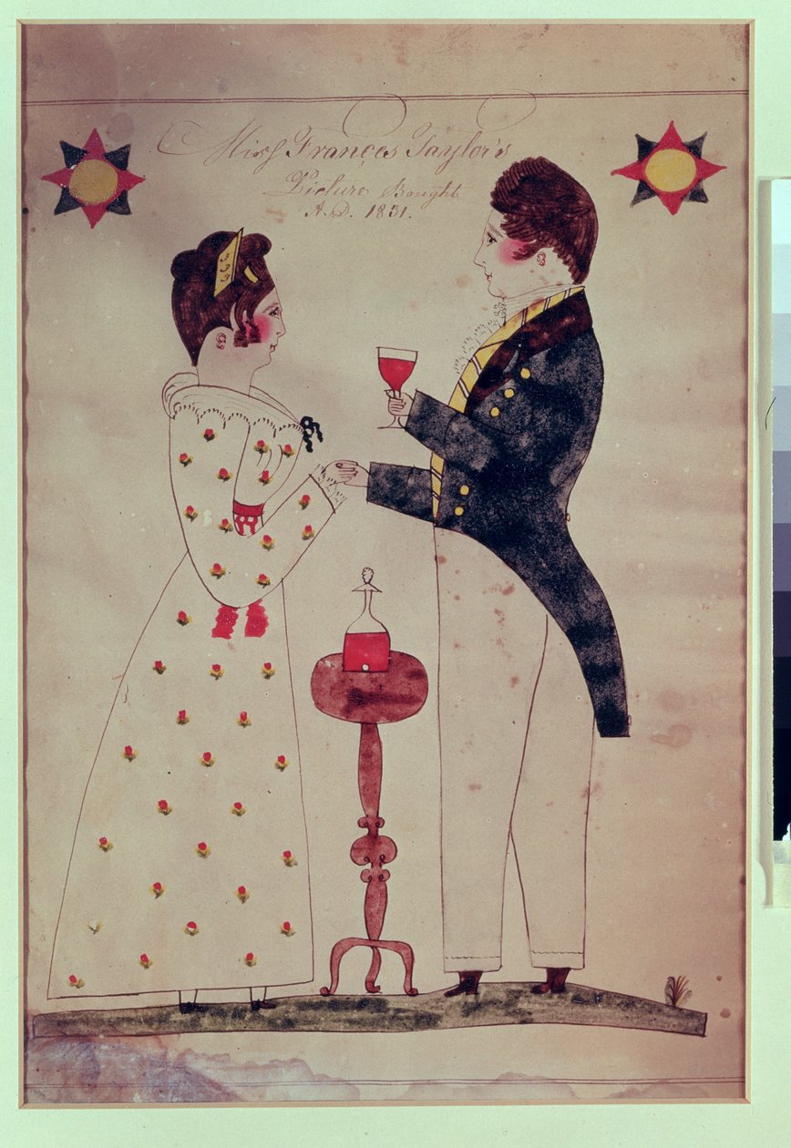 Señorita Francis Taylor y su prometido, 1831 de American School
