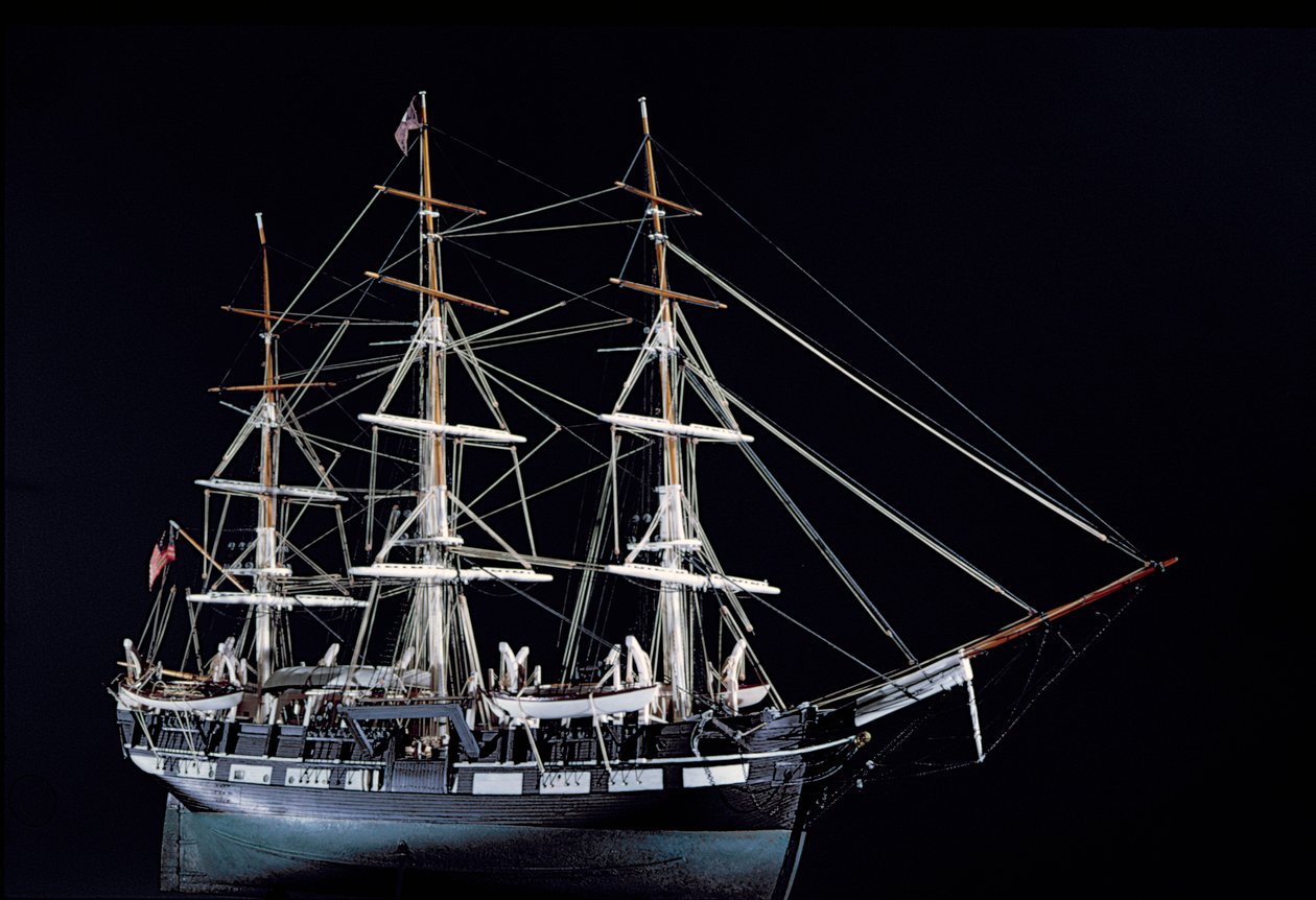 Modelo de un barco ballenero del siglo XVIII de American School