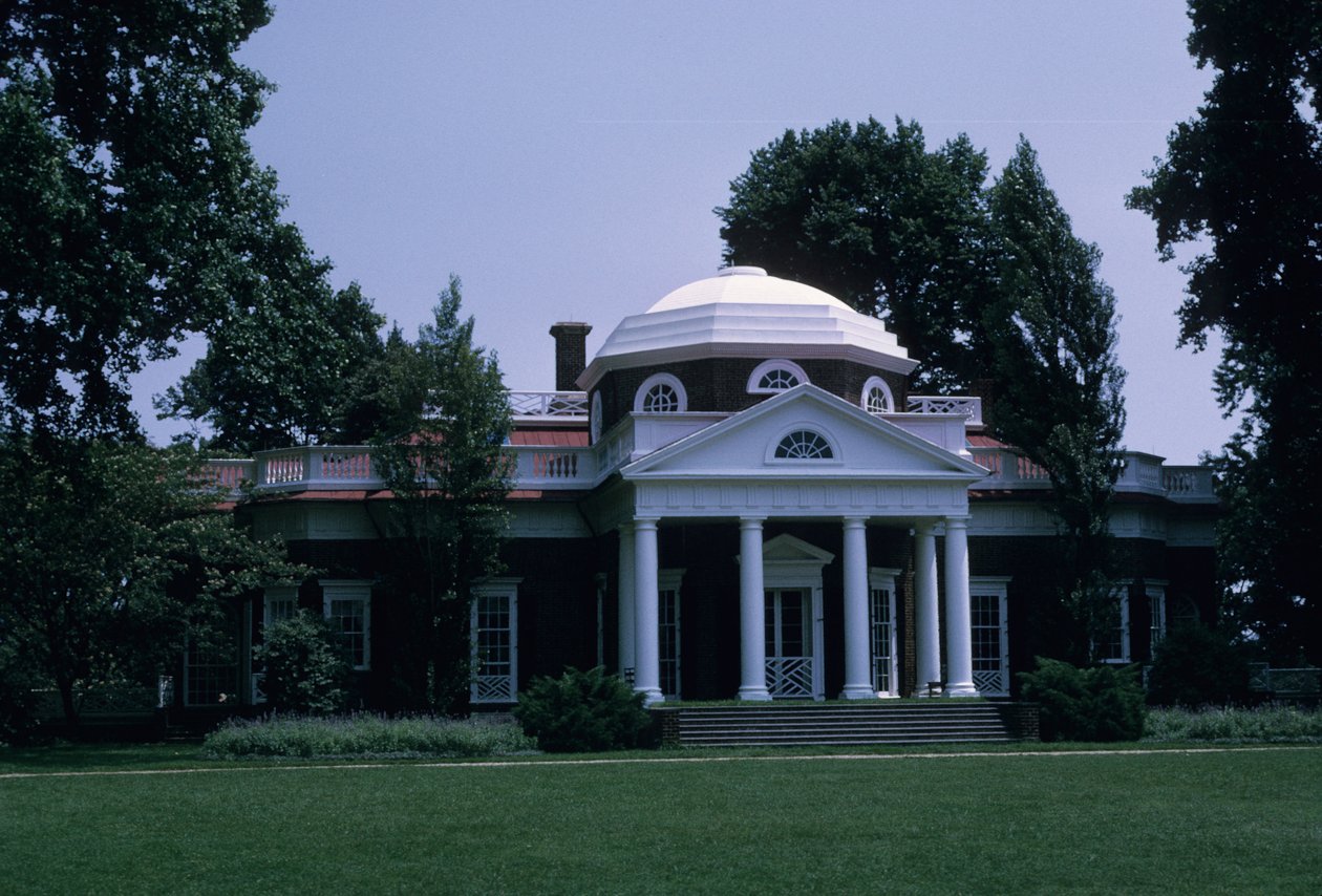 Monticello, diseñado por Thomas Jefferson de American School