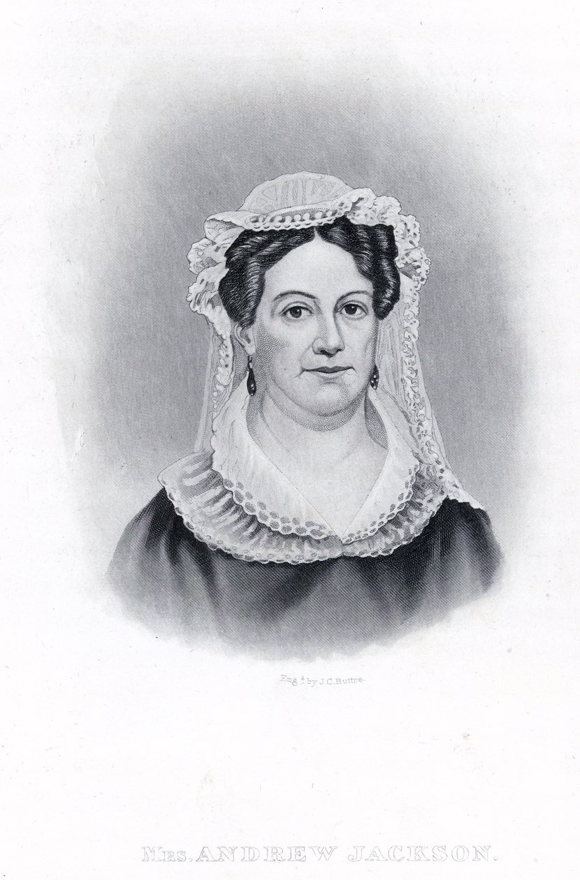 Sra. de Andrew Jackson (grabado) de American School