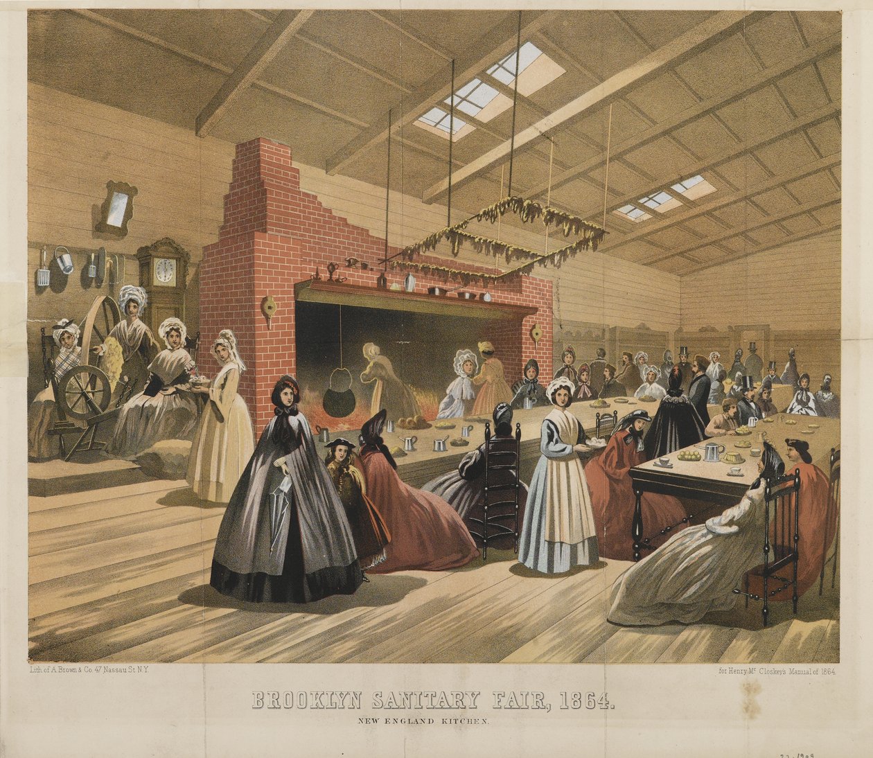 Cocina de Nueva Inglaterra, Feria Sanitaria de Brooklyn, 1864 de American School