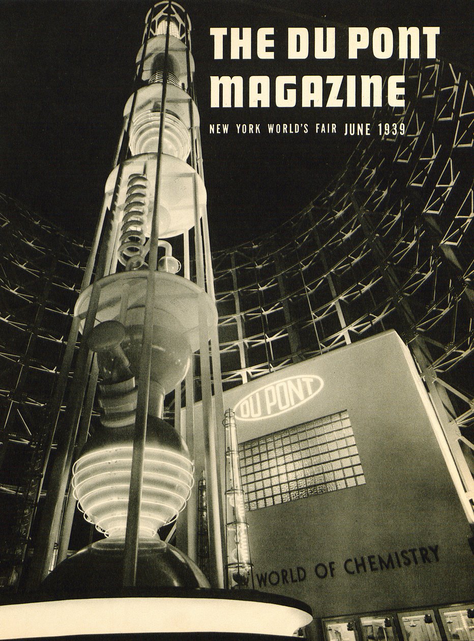 Feria Mundial de Nueva York, portada de la revista DuPont, junio 1939 de American School