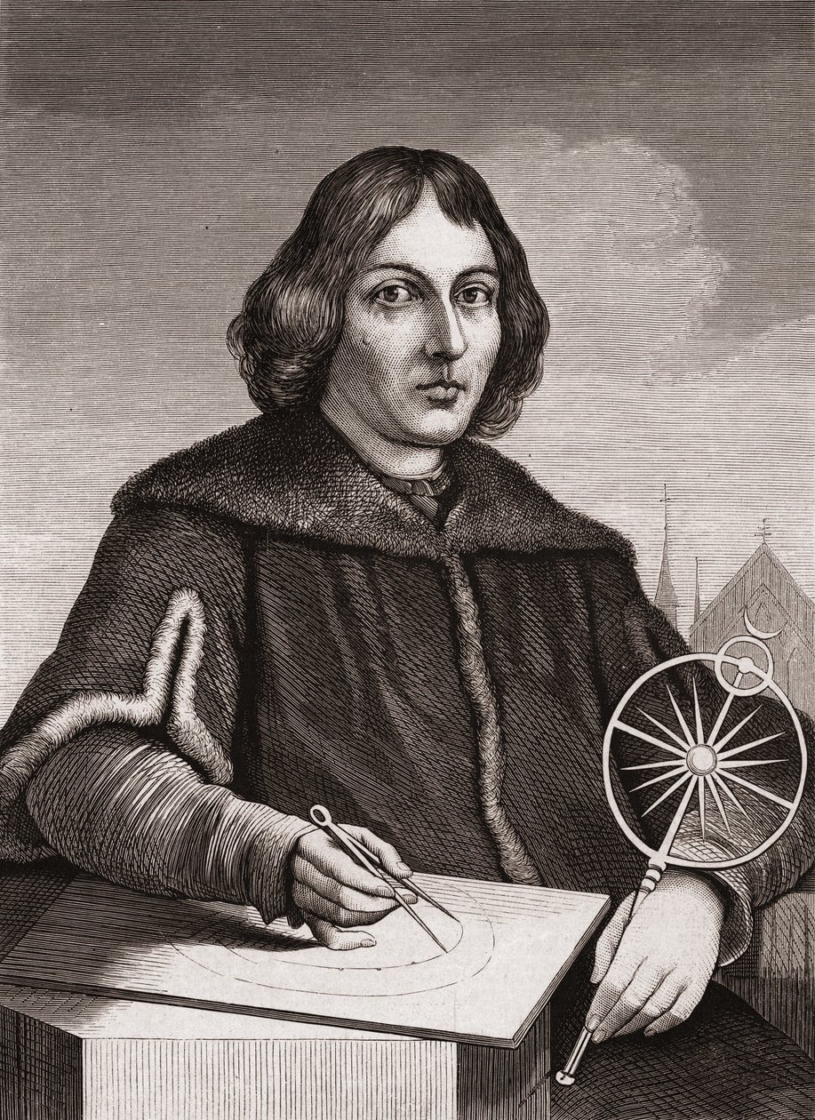 Nicolás Copérnico, c.1850 (grabado) de American School