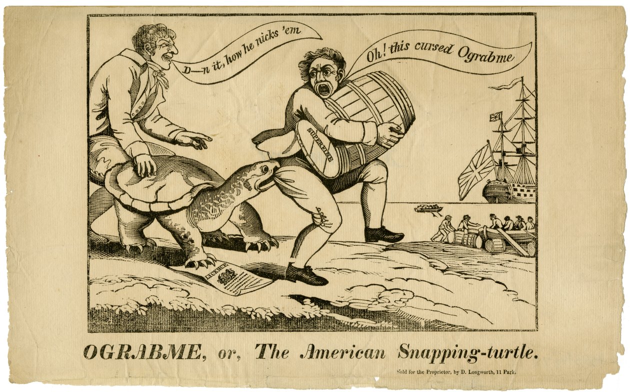 Ograbme, o La Tortuga Americana Mordedora, 1808 de American School