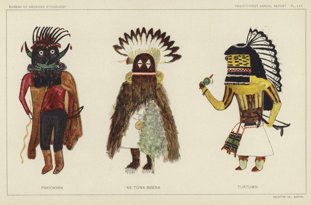 Pakiokwik, Ke Towa Bisena, Turtumsi (litografía en color) de American School