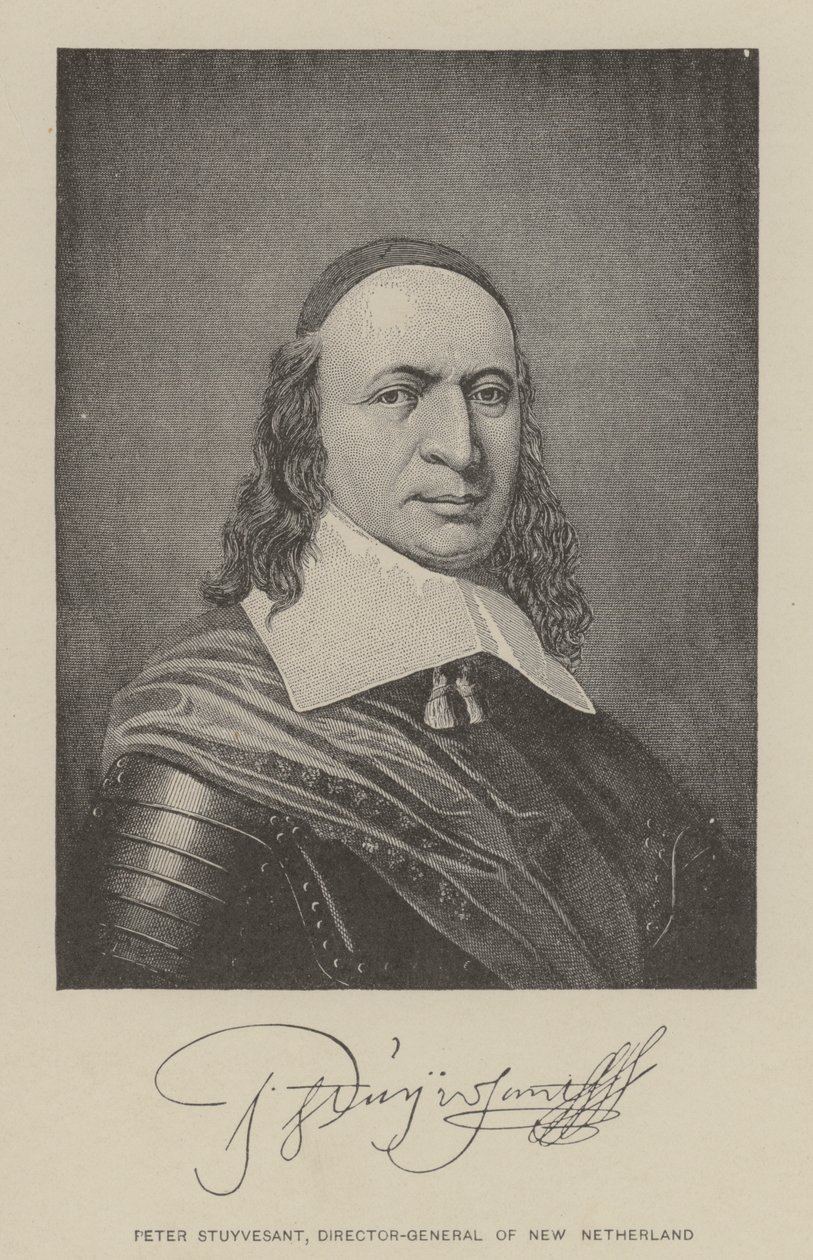 Peter Stuyvesant, Director General de Nueva Holanda (litografía) de American School