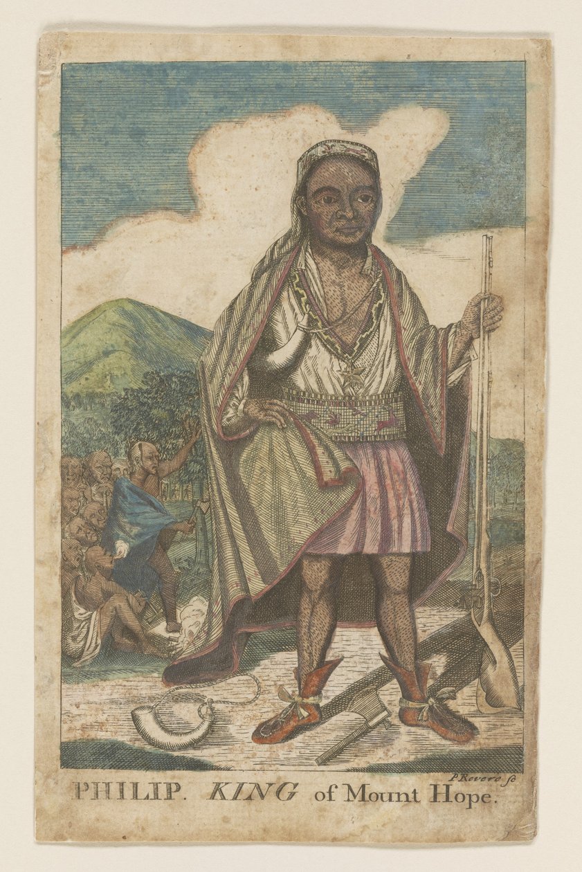 Phillip, Rey de Mount Hope, pub. 1772 (grabado a mano) de American School