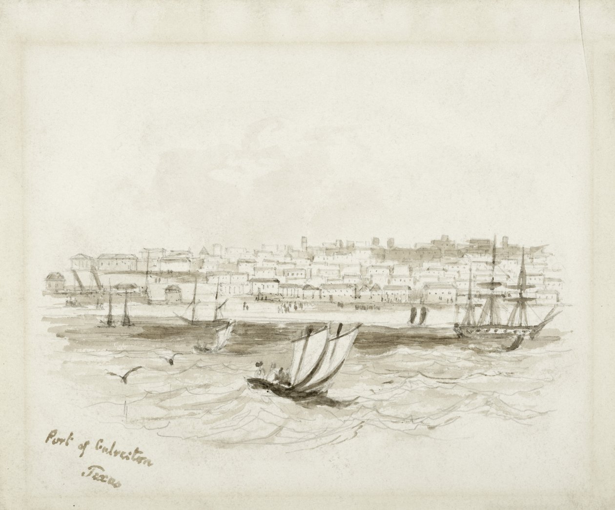 Puerto de Galveston, Texas, finales de 1800 de American School