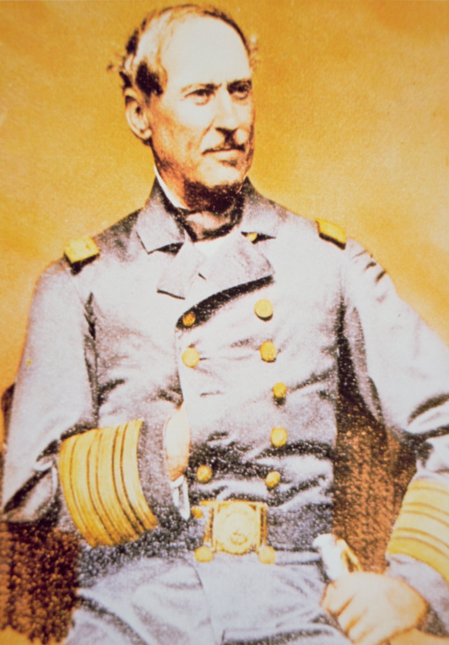 Retrato de David Glasgow Farragut (1801-70), almirante de la Unión de American School
