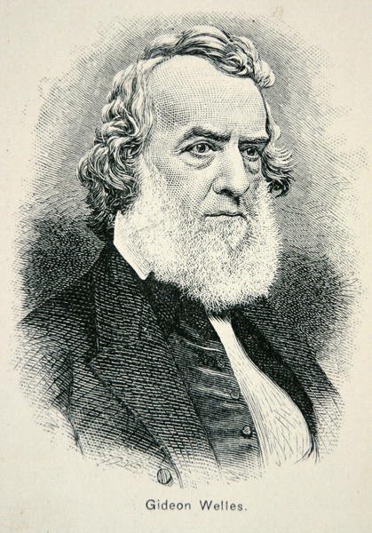 Retrato de Gideon Welles (1802-78), Secretario de la Marina de EE.UU. durante la guerra y la reconstrucción de American School