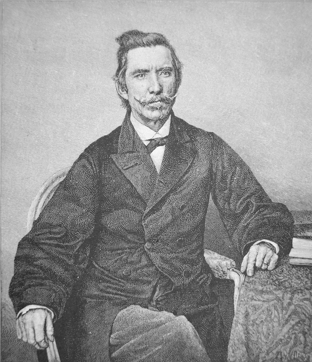 Retrato del contralmirante Semmes (1809-77), capitán del asaltante confederado Alabama de American School