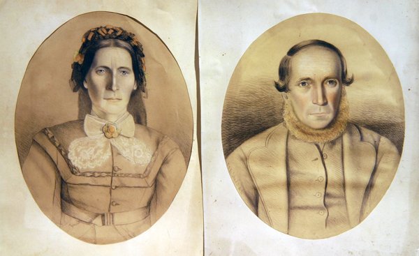 Retrato de un esposo y una esposa, c.1880 de American School