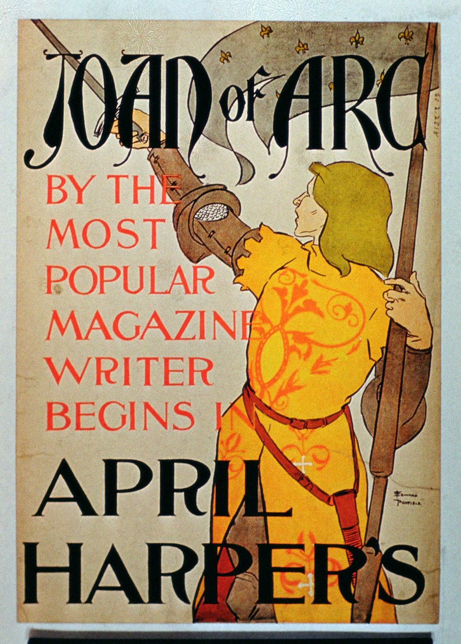 Póster publicitario de Juana de Arco en el Harper