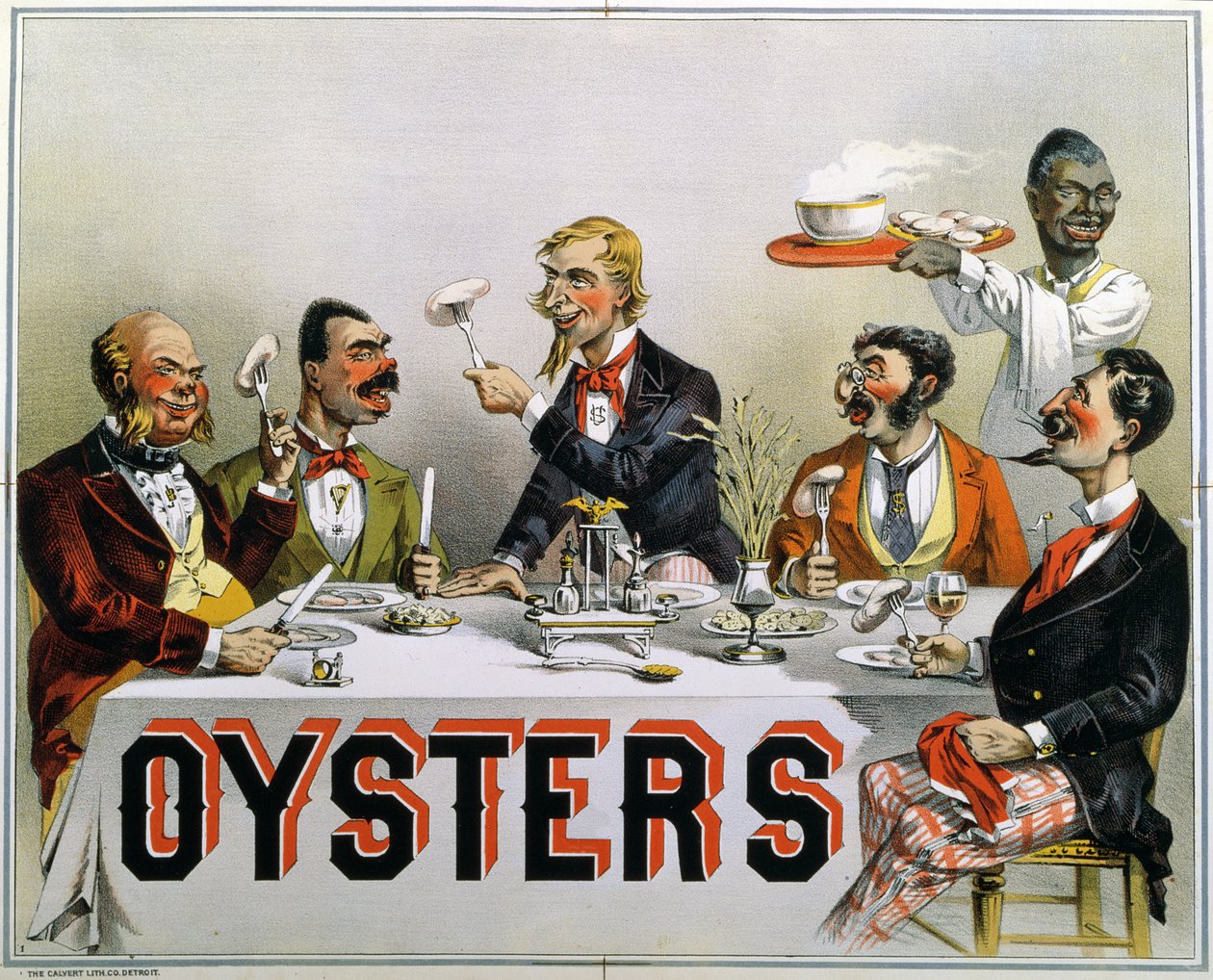 Cartel publicitario de Ostras de American School