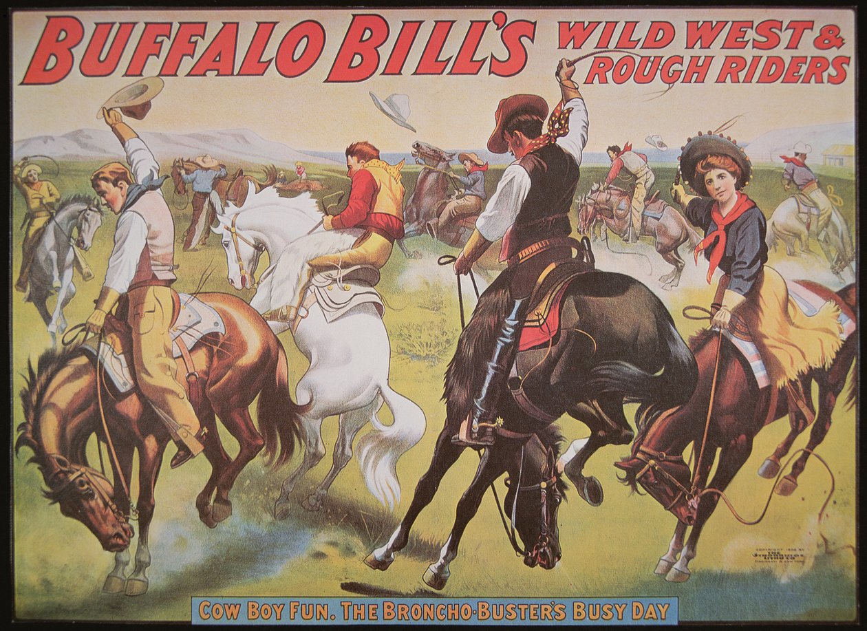 Póster del espectáculo Wild West de Buffalo Bill de American School