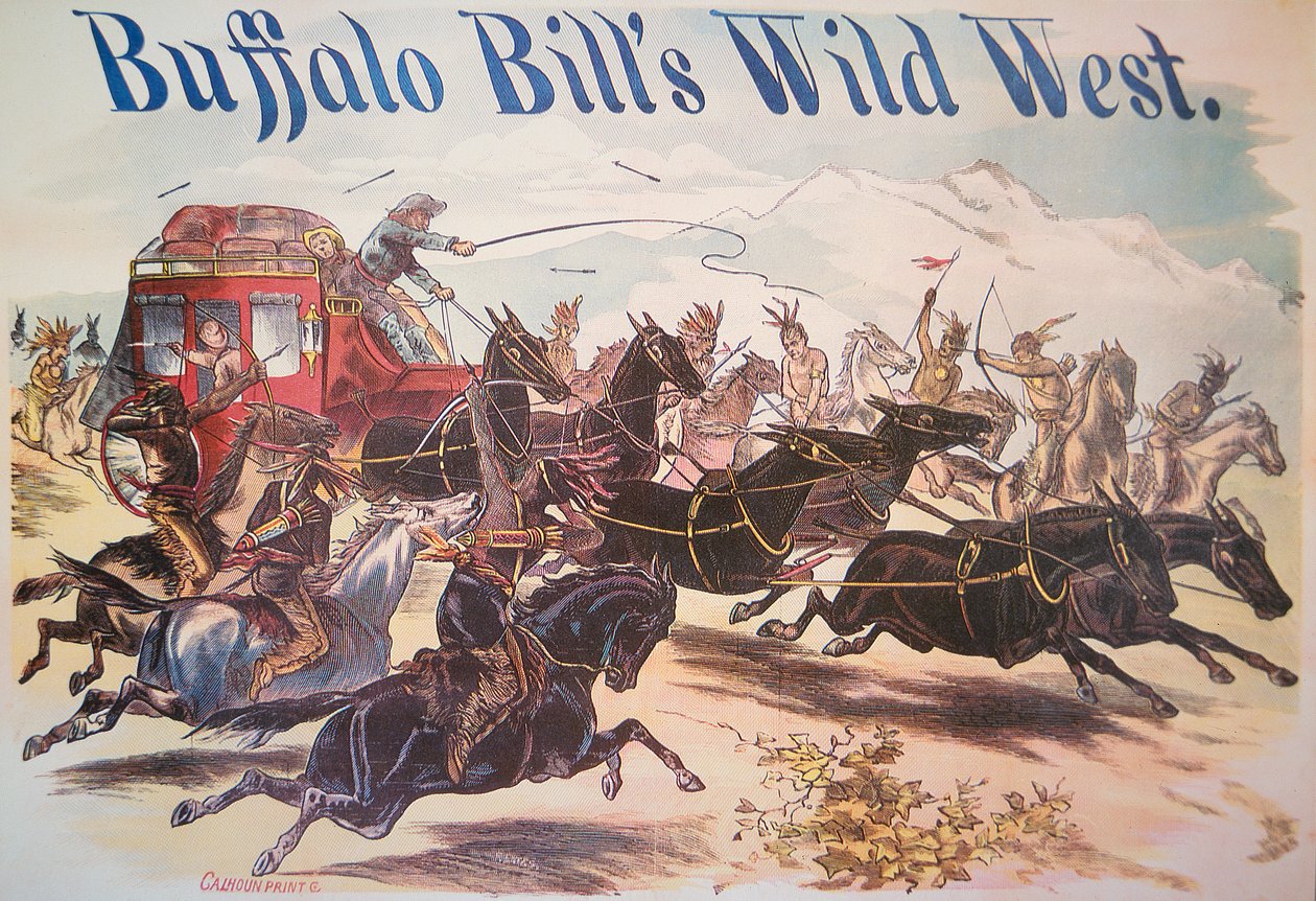 Póster del espectáculo Wild West de Buffalo Bill, c.1885 de American School