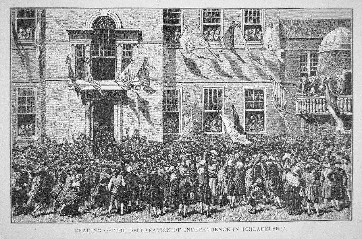 Lectura de la Declaración de Independencia a los ciudadanos de Filadelfia, 8 de julio de 1776 de American School