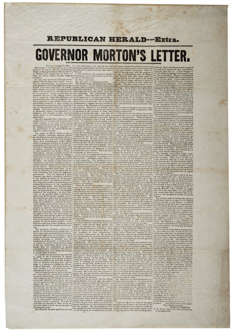 Republican Herald- Extra, 27 de agosto de 1842 de American School