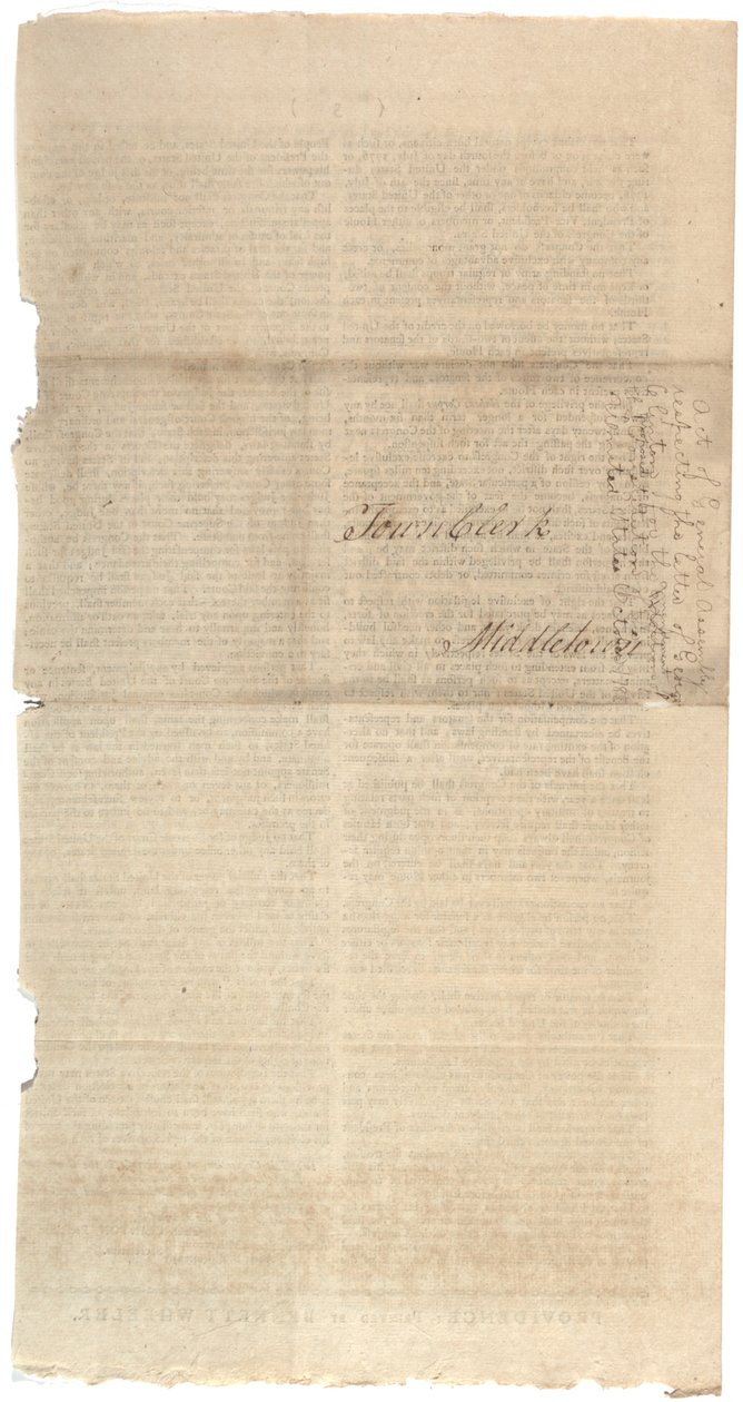 Resoluciones imprimiendo la propuesta de NYS para enmiendas a la Constitución, octubre de 1788 de American School