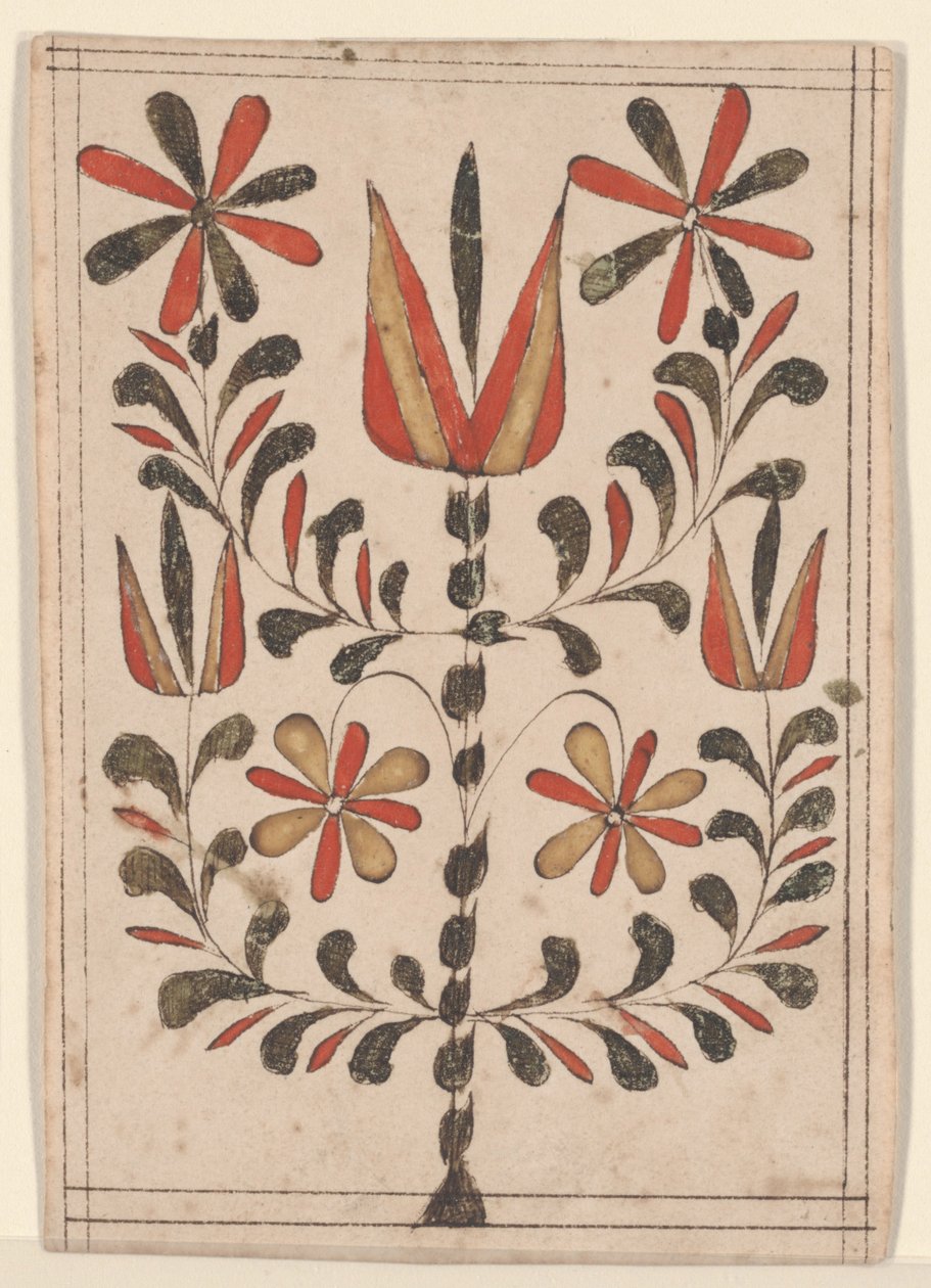 Recompensa de mérito (Belohnung), pintura Fraktur de American School