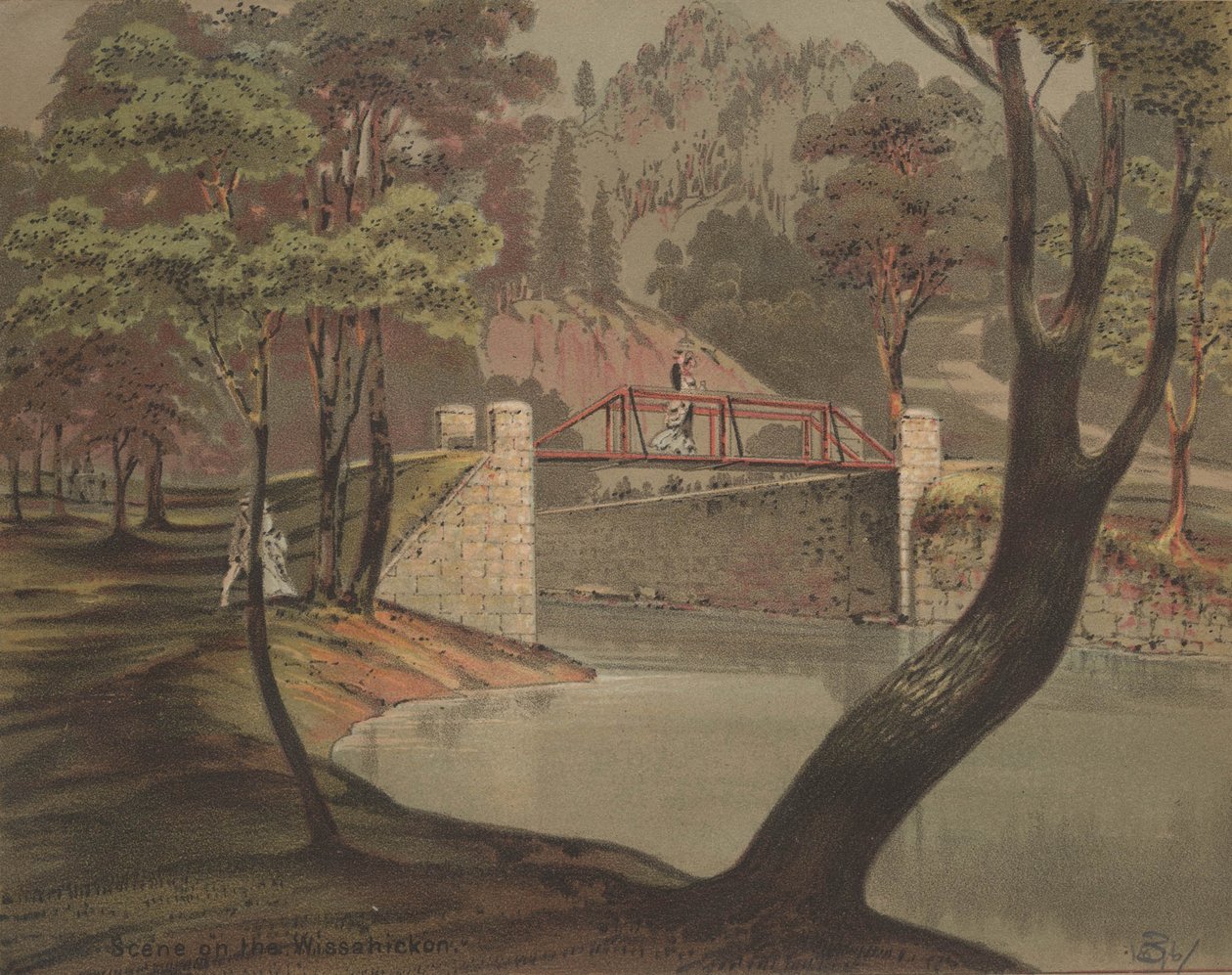 Escena en el Wissahickon, c.1880 de American School